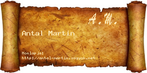 Antal Martin névjegykártya