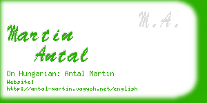 martin antal business card